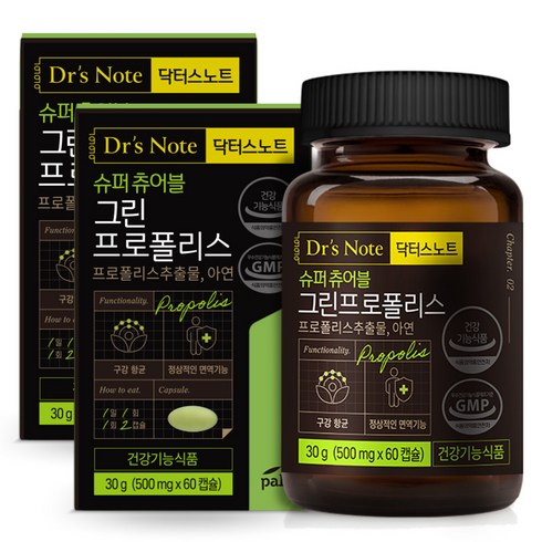 팔레오 닥터스노트 슈퍼 츄어블 그린프로폴리스 30g, 60정, 2개