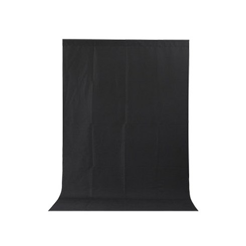 폴리천 방송 촬영 배경천 크로마키 스크린 2 x 3 m, 블랙, 1개