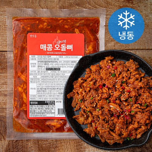 맛잇동 매콤 오돌뼈 (냉동), 260g, 1개