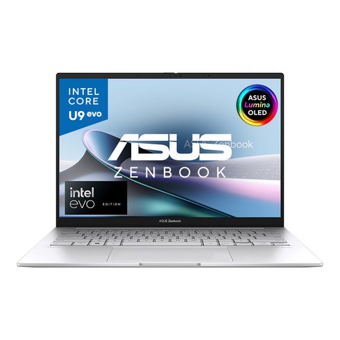 젠북14 - 에이수스 2024 젠북 14 OLED 코어Ultra9 인텔 14세대, 포기 실버, 1TB, 32GB, WIN11 Home, UX3405MA-PZ669W