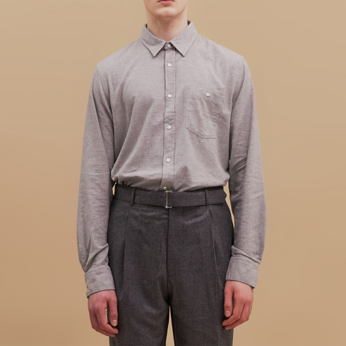 OFFICINEGENERALEMEN 남성용 ALEX 코튼 캐주얼 셔츠