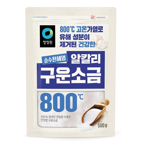 청정원 순수천혜염 알칼리 구운소금, 500g, 1개