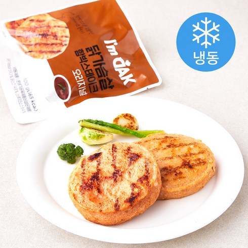 닭가슴살스테이크 - 아임닭 닭가슴살 함박스테이크 오리지널 (냉동), 100g, 5개