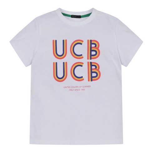 베네통키즈 아동용 UCB 레인보우 티셔츠 QATSP5131