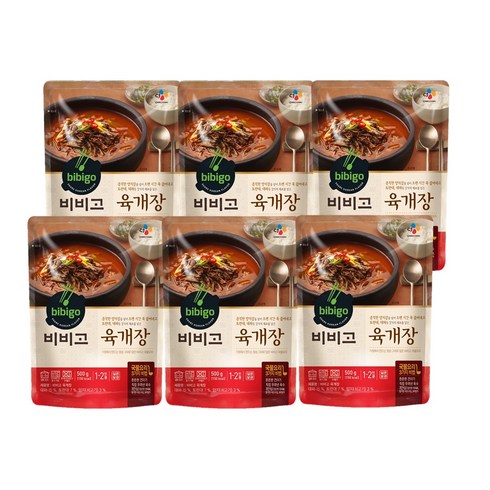 비비고 육개장, 500g, 6개