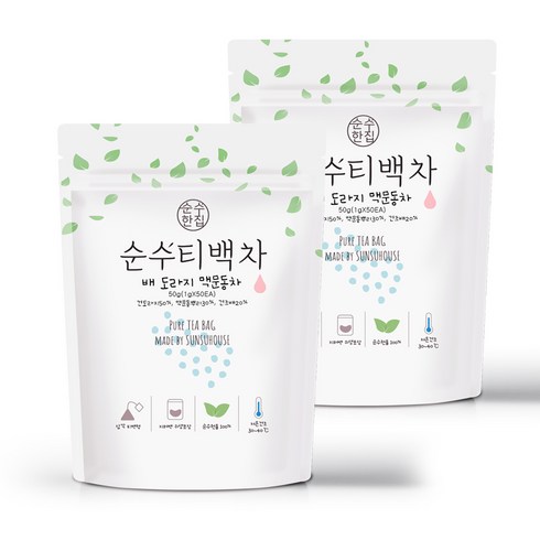 순수한집 배 도라지 맥문동차, 1g, 50개입, 2개