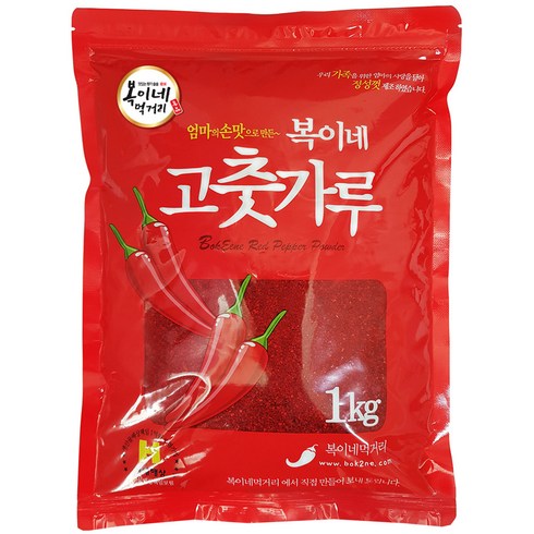 중국산고춧가루 - 복이네먹거리 중국산 고추가루 보통맛 김치용, 1kg, 1개