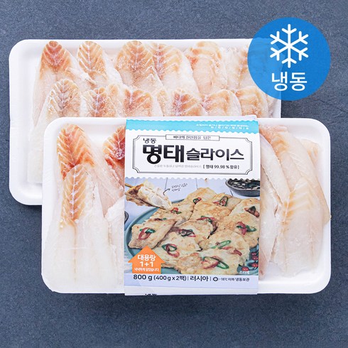 동태포 - 명태 슬라이스 (냉동), 400g, 2개