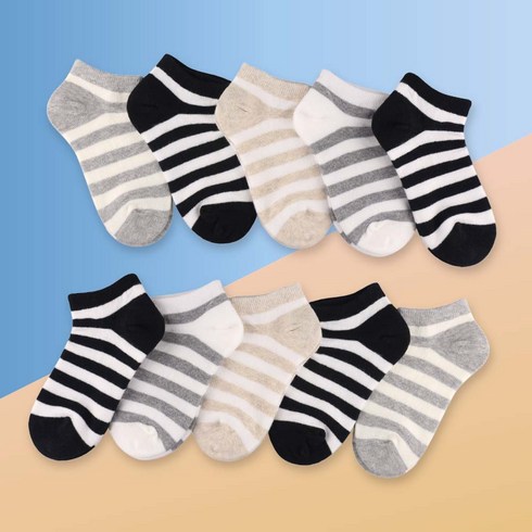 코트니 아동용 베이직 스니커즈 양말 C 10족 세트