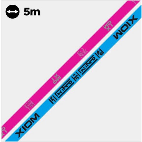 엑시옴 싱글 사이드 테이프 50M / 다회용 (탁구장용), 핑크12mm, 1개