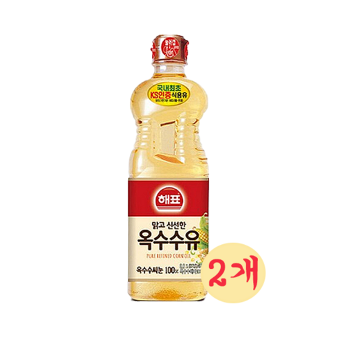 [해표] 옥수수유 식용유 900ml, 2개