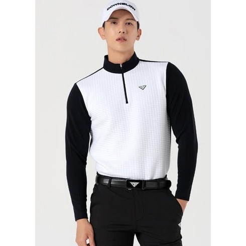 2023년 가성비 최고 골프웨어아울렛 - 다운블로우 남자 기능성 골프웨어 반집업 티셔츠 93016