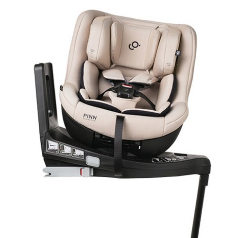 카시트 - 순성 ISOFIX 핀 뉴블랙 회전형 카시트 일체형, 밀키베이지