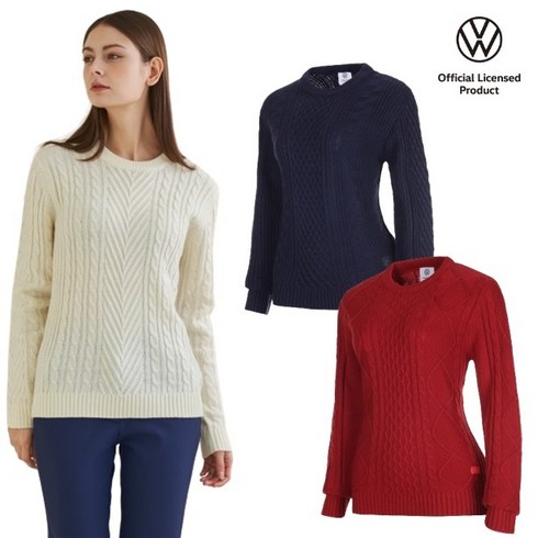 폭스바겐 여성 케이블니트 3종 택1_CP