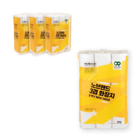 노브랜드 3겹 화장지 30m 30롤 x 3 set, 3개