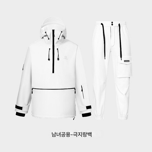 2023년 가성비 최고 스파이더스키복3l - 커플 스키복 세트 겨울 눈썰매장 3L 방풍 방수 플리스 보온 스키 코트 미니멀 코디