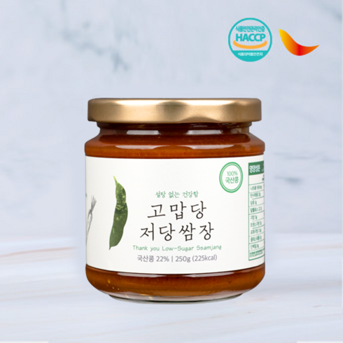 저당쌈장 - 고맙당 저당 쌈장 250g 100% 국산재료 당을줄인 알룰로스 저당 키토 당조고추, 1개