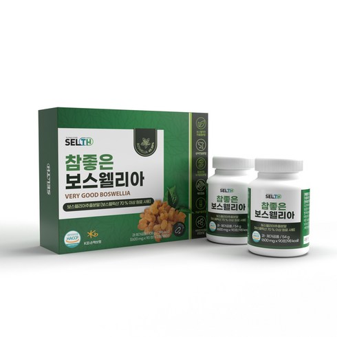 보스웰리아 추출물 세라트린 180정 차세대 보스웰릭산 고농축 원물 덩어리 초록홍합 상어연골 연골관리 복합식품 인도산 식약처 HACCP 인증, 1개