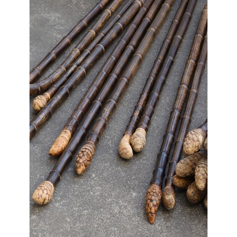 어르신 대나무 뿌리 지팡이 보조기 나무 노인, 길이100-118cm 대나무통 2.5-3.2cm, 1개