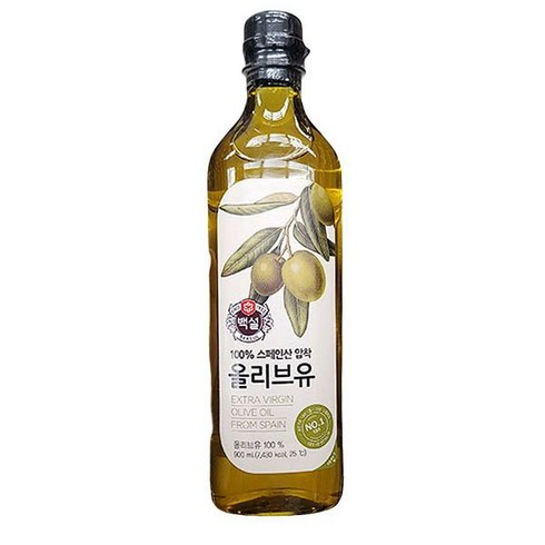 백설올리브유 - CJ 백설 압착 올리브유 900ML, 1개