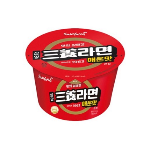 삼양라면 매운맛 큰컵 110g, 10개