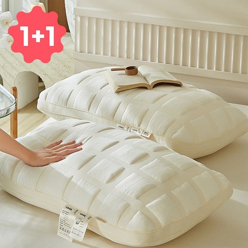 경추베개판매 - 슬립포어 1+1 목편한 사계절 경추 수면 베개, 2개