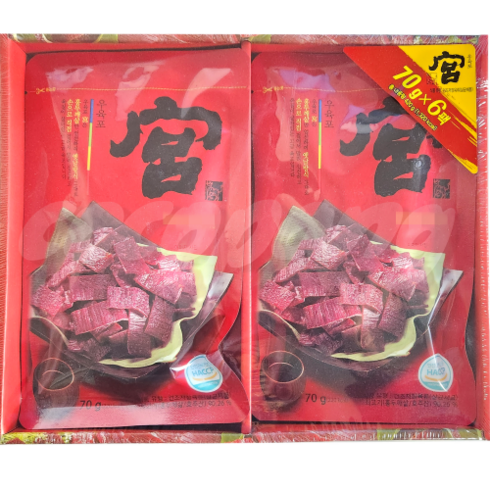견우푸드 궁 우육포, 70g, 6개
