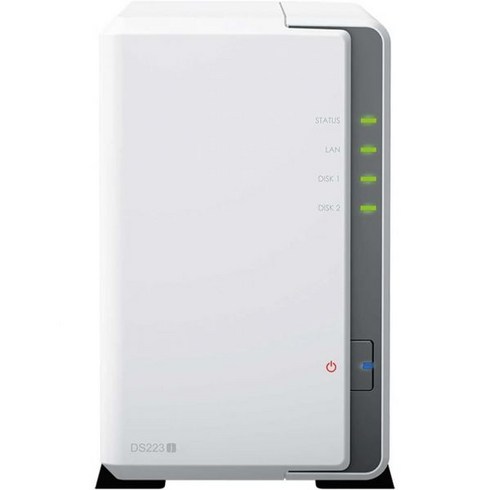 시놀로지 DS223j 2-Bay 디스크스테이션 NAS (Realtek RTD1619B 4코어 1.7GHz 1GB DDR4 램 1xRJ-45 1GbE LAN-포트) 8TB 번들 2X, Seagate IronWolf_8TB, Seagate IronWolf