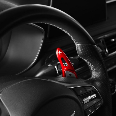 카스타 제네시스G70 패들쉬프트 연장킷 핸들튜닝용품 2P ( G70 페이스리프트 공용), 레드