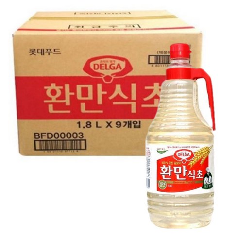 롯데 환만식초 1.8L 1BOX(9개), 9개