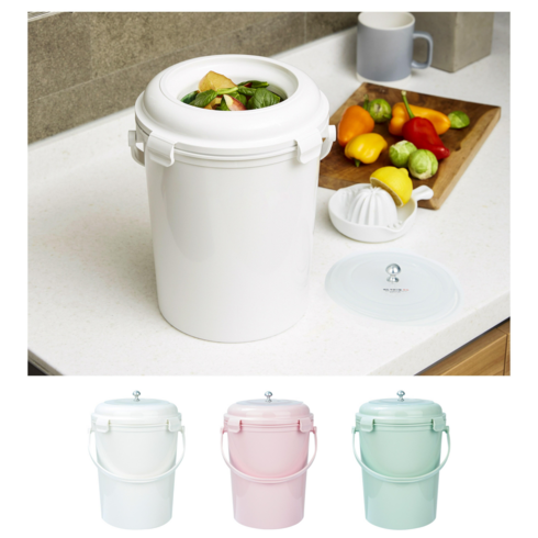 음식물쓰레기통 1L 2L 3L 5L 진공 가정용 종량제봉투 비닐봉투 기저귀휴지통 애완동물 가비지캔, 민트