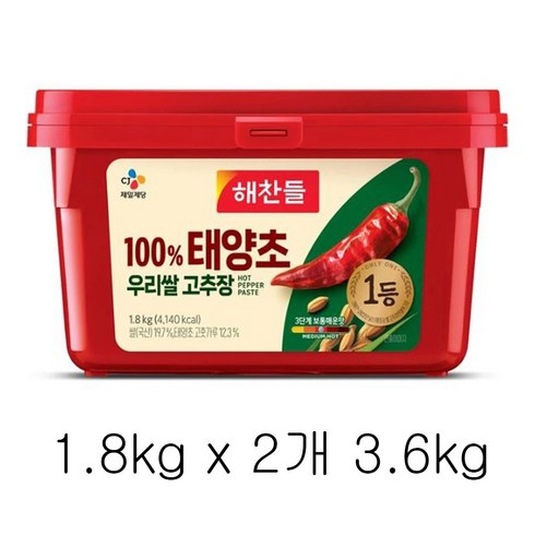 해찬들골드고추장 - 해찬들 태양초 골드 고추장, 3.6kg, 1개