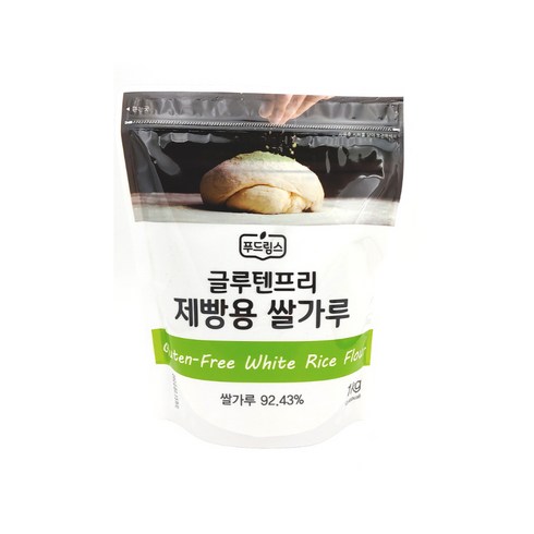 제빵용쌀가루 (1kg) 글루텐프리 푸드림스 밀가루다이어트 밀가루대체 비건 쌀빵만들기 쌀가루베이킹, 1kg, 1개