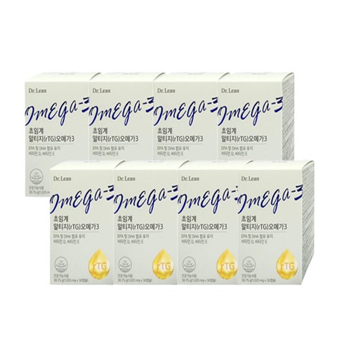 닥터린 초임계 알티지 오메가 3 rTG 오메가 알파 식물성 캡슐 30정 8박스, 8개, 30캡슐
