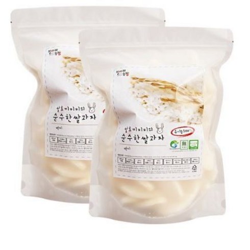 질마재농장 쌀토끼미미의 순수한 유기농 쌀과자 80g, 백미, 2개입