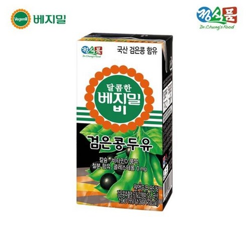 베지밀 달콤한 B 비 검은콩 두유 190mlx32팩, 190ml