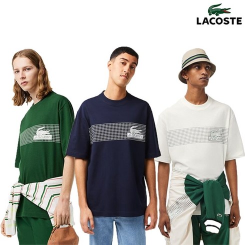 면세점라코스테 - LACOSTE 라코스테 네오헤리티지 네트 프린트 반팔 티셔츠 TH5590