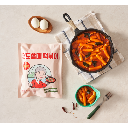 [부산 영도 할매떡볶이] 부산 기장미역 부산오뎅 떡볶이 560g, 2세트