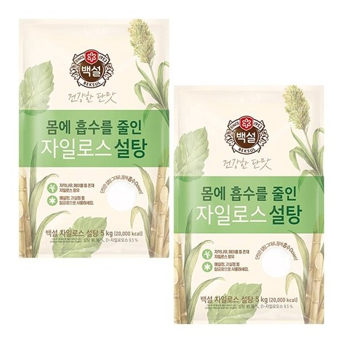 백설스위트리 자일로스 설탕, 5kg, 2개