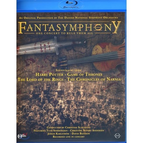 왕좌의게임블루레이 - [Blu-ray] 덴마크 국립 교향악단 - 영화 음악 콘서트 (Fantasymphony) [블루레이] : 해리포터 / 왕좌의 게임 / 반지의 제왕 / 나니아...