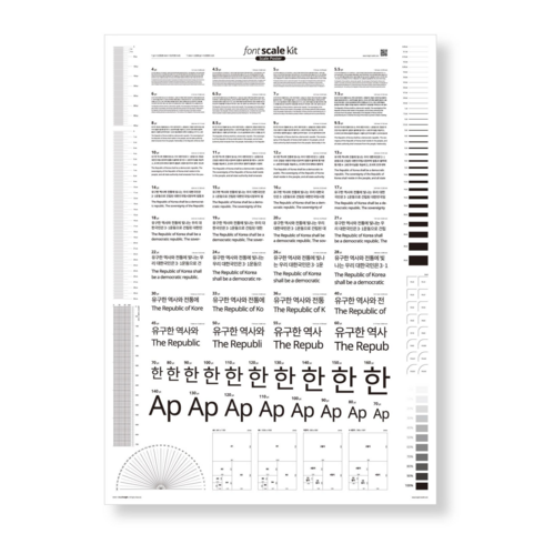 [폰트 스케일 포스터] 폰트 사이즈 정보를 제공하는 A1 포스터