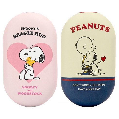 2023년 가성비 최고 미키마우스 손난로 보조배터리 - 디즈니 충전식 손난로 보조배터리 겸용 전자 핫팩 휴대용 캐릭터 곰돌이푸 미키마우스 미니 양면발열 대용량 핸드워머 사무실 손날로 초등학생 수족냉증 야외 스누피 피너츠 시로앤마로 추천, 2.스누피 손난로 베이지, 1개