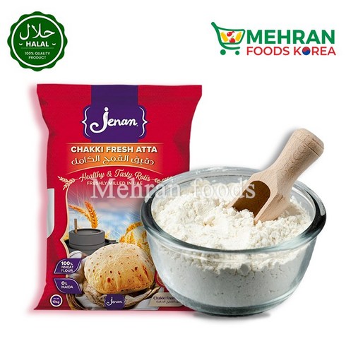 아바론밀가루 - JENAN Chakki Fresh Atta (Flour) 5kg 차키 프레시 아따 (밀가루), 1개