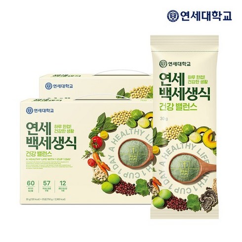 연세백세생식 - 연세 백세 생식 30g x 50포 7주분 (25포 x 2상자) 선물세트, 50개