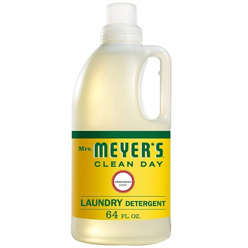 미세스 메이어스 세탁 세제 1.8L(64oz) 허니헉클 클린 데이 Mrs. Meyer's Laundry Detergent Honeysuckle 64 Fluid Ounce, 1set, 1.8L