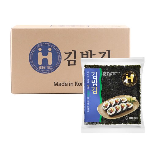 해농 김밥김(일반) 100매 X 20봉, 100개, 230g