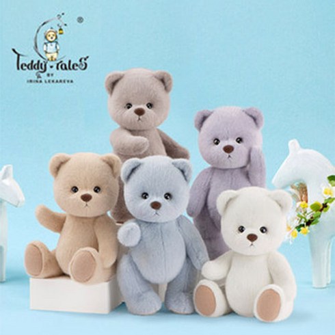 정품 테디테일즈 레나베어 30cm 애착인형 관절 곰인형, 화이트