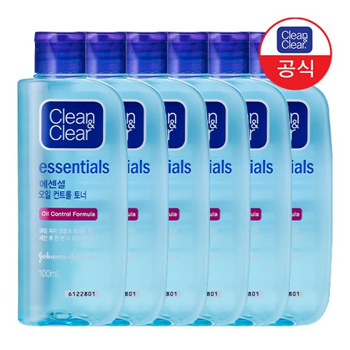 클린앤클리어 에센셜 오일컨트롤 토너, 100ml, 6개