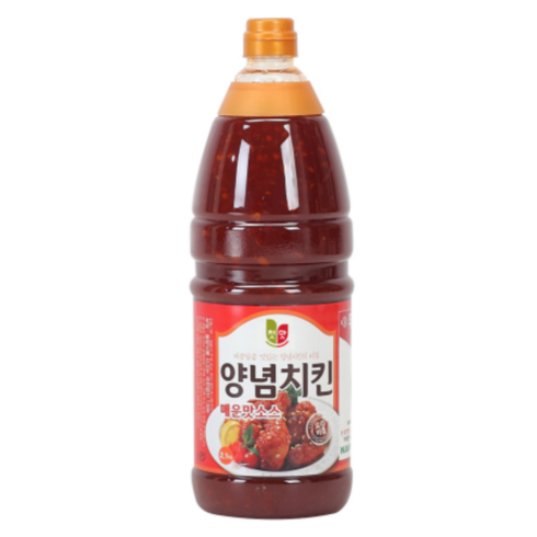 청우양념치킨소스 - 첫맛 양념치킨 매운맛 소스, 2.1kg, 8개