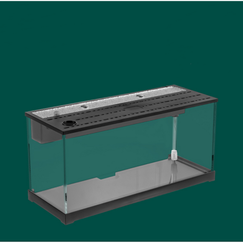 무환수어항 - HU LULU 투명한 아크릴 어항 저소음 거북이 물고기 순환식 어항, 블랙, 1개
